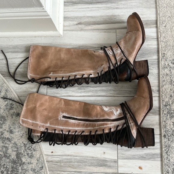 Firebird tall lace up boots size 10 - Picture 1 of 2